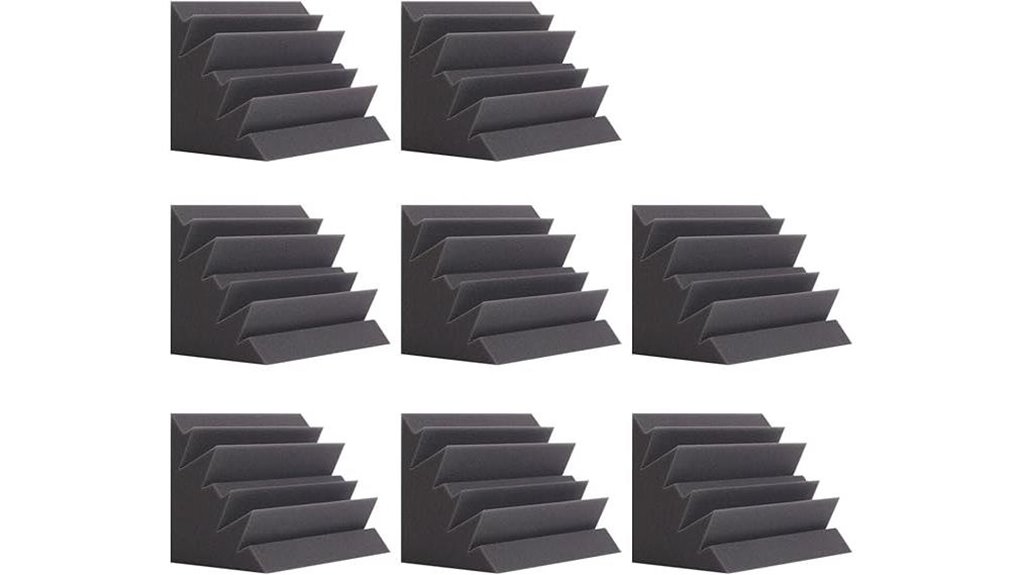 black acoustic foam corner bass traps
