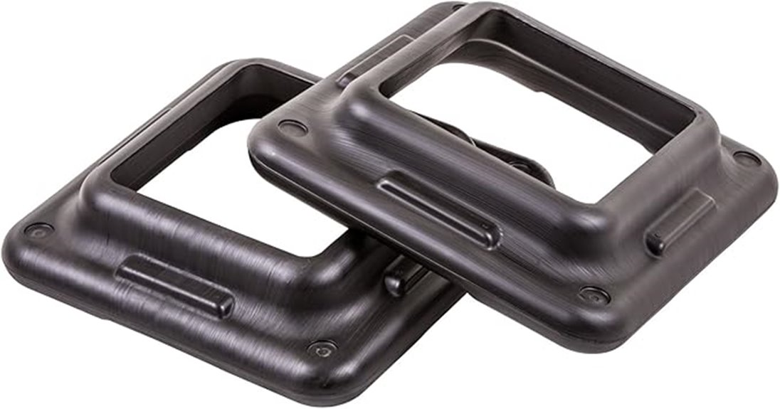 black aerobic step risers