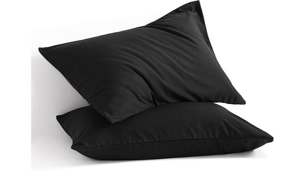 black cotton king pillowcases