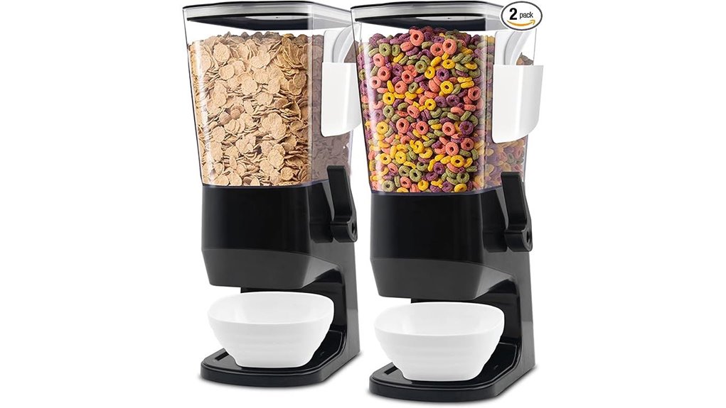 black dual countertop cereal