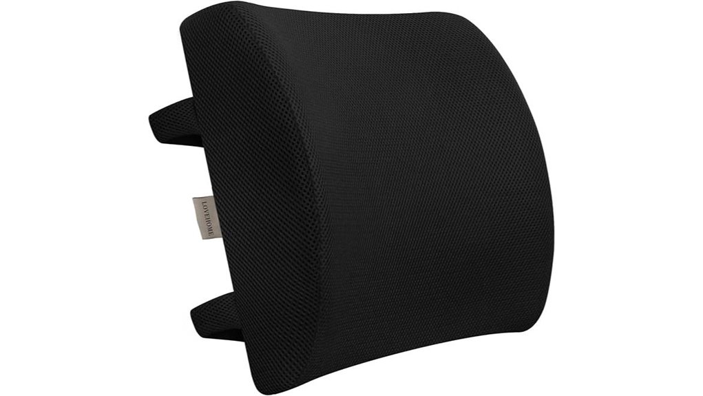 black dual use lumbar pillow