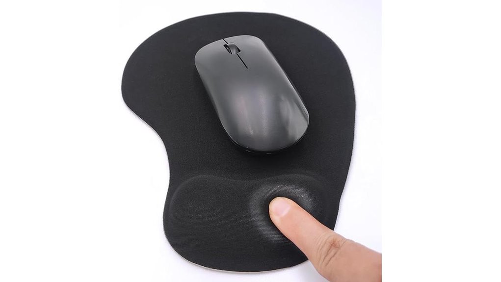 black ergonomic gel mousepad