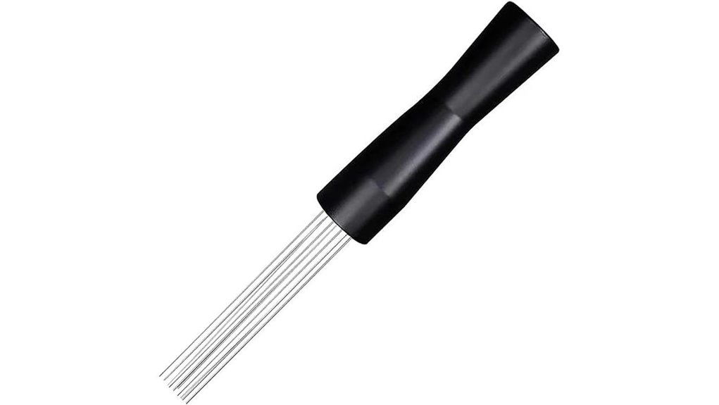 black espresso needle distributor
