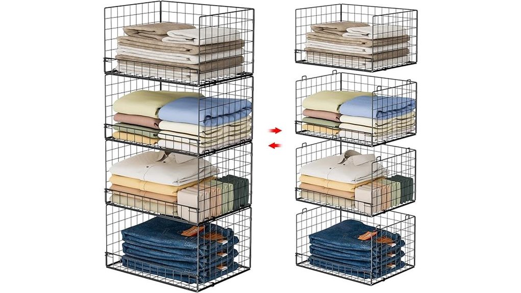 black four tier closet organizer