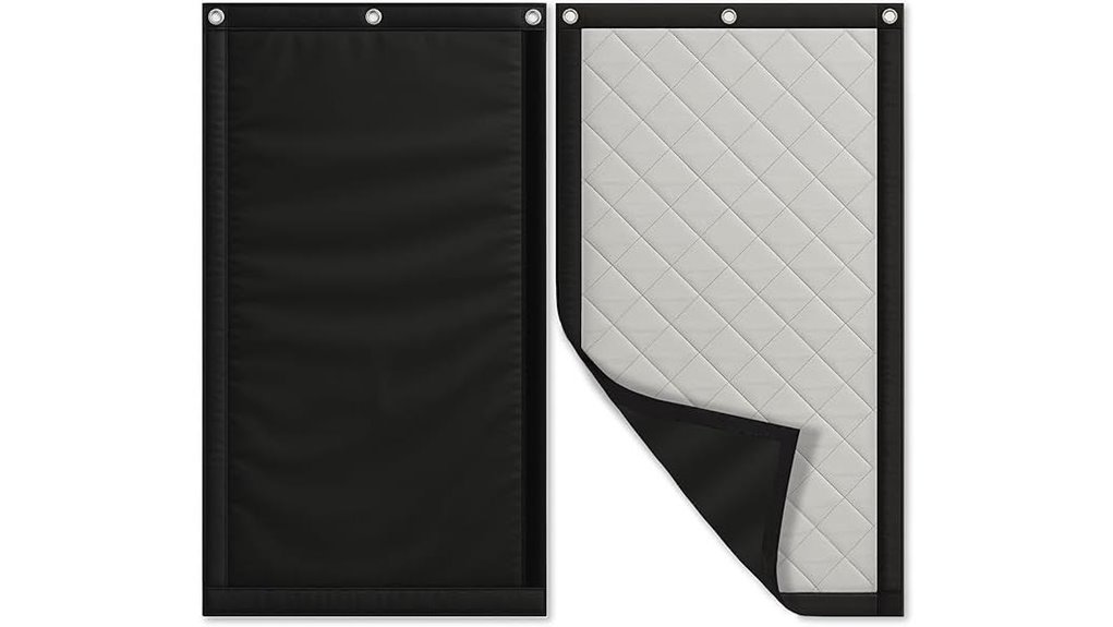 black heavy duty soundproof curtain