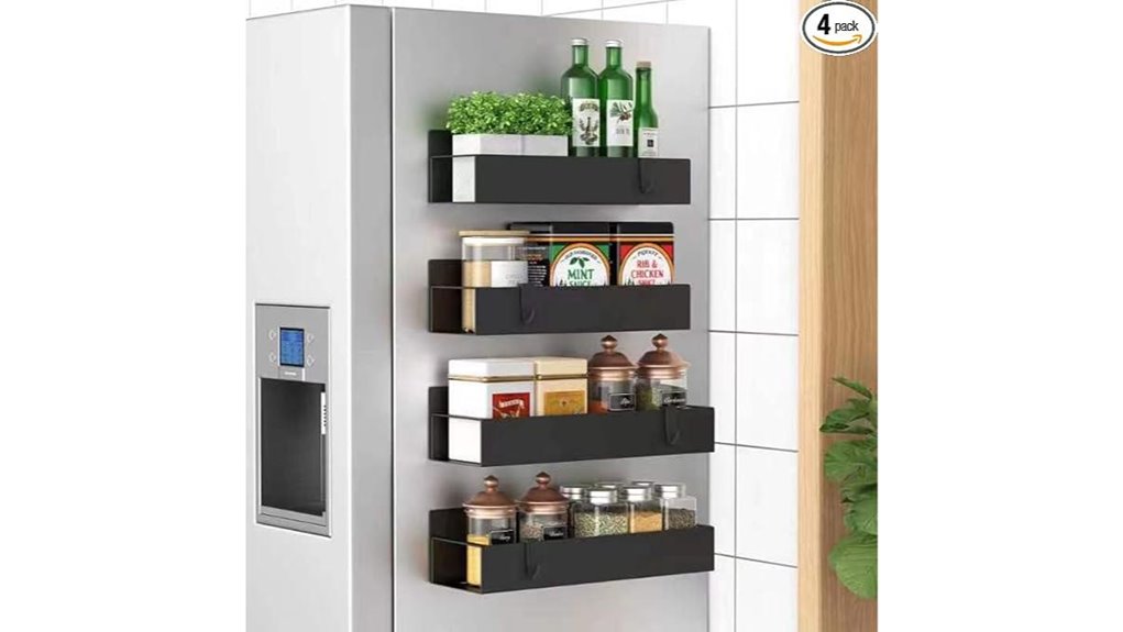 black magnetic spice rack