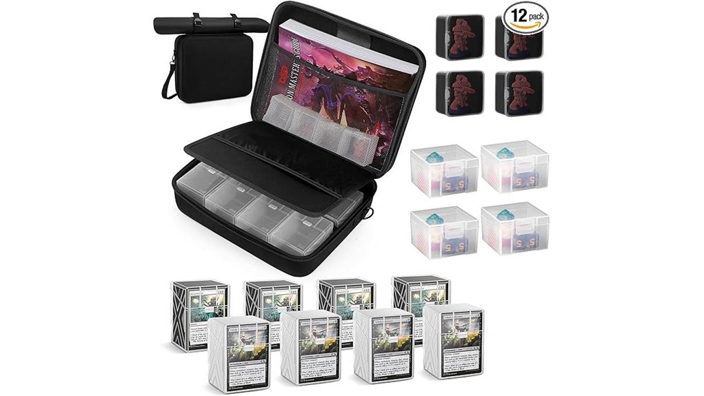 black portable dnd organizer