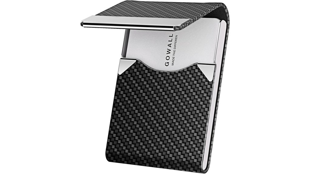 black rfid blocking holder