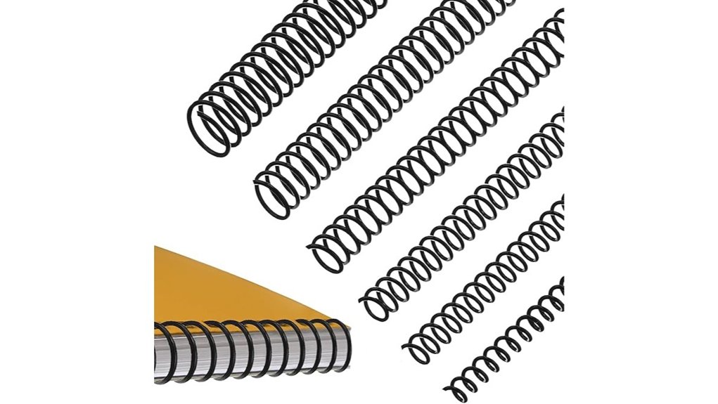 black spiral binding coils