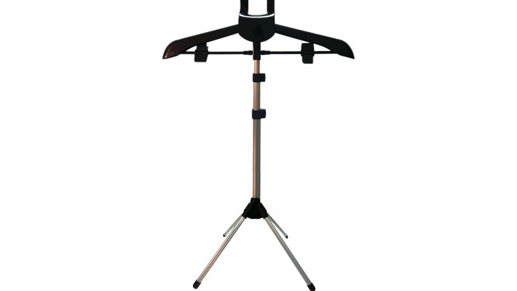 black steamer hanger rack
