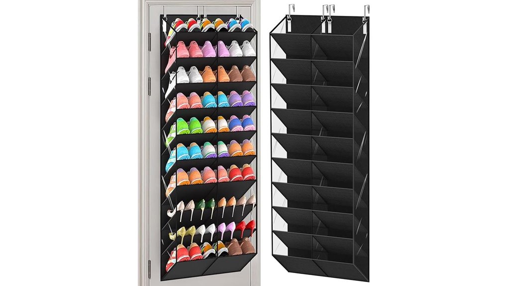 black ten tier shoe organizer