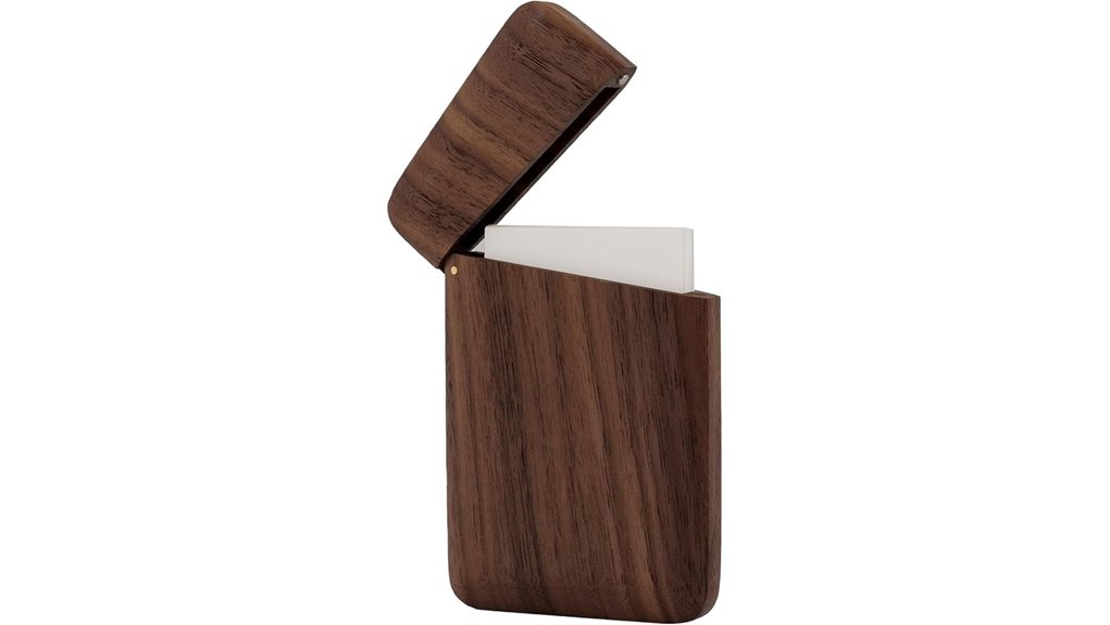 black walnut magnetic cardholder