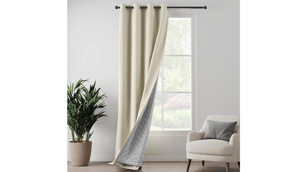 blackout beige 3 in 1 curtains