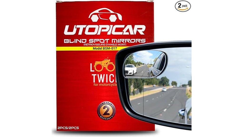blind spot convex car mirror