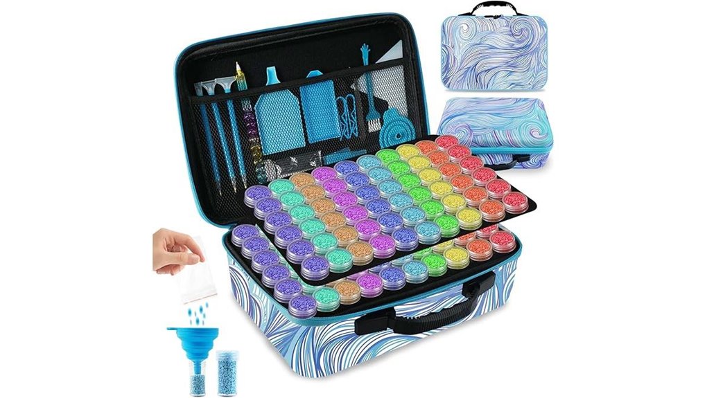 blue 120 slot diamond case