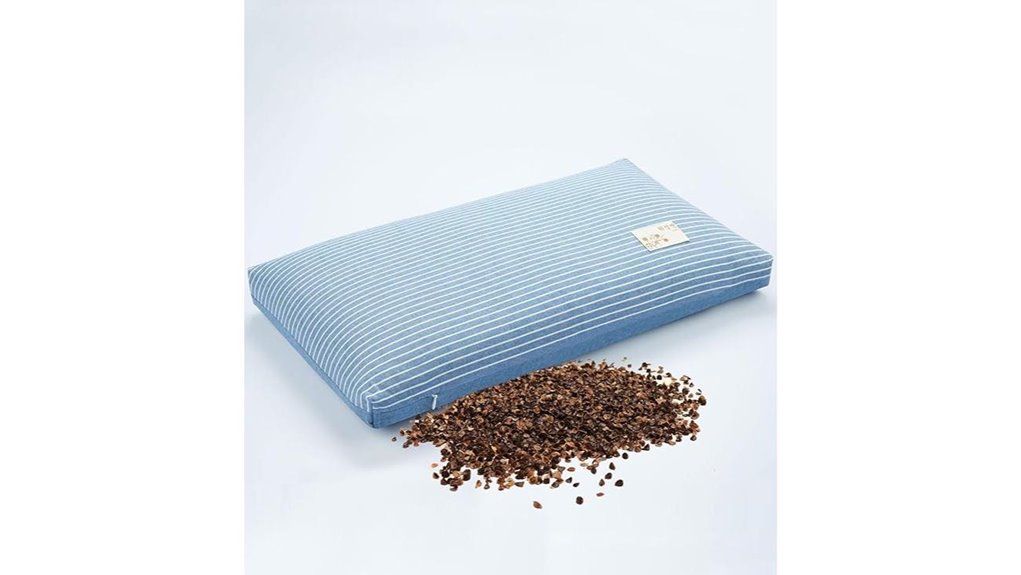 blue adjustable buckwheat pillow
