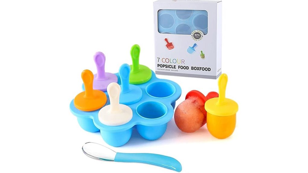blue bpa free silicone popsicles