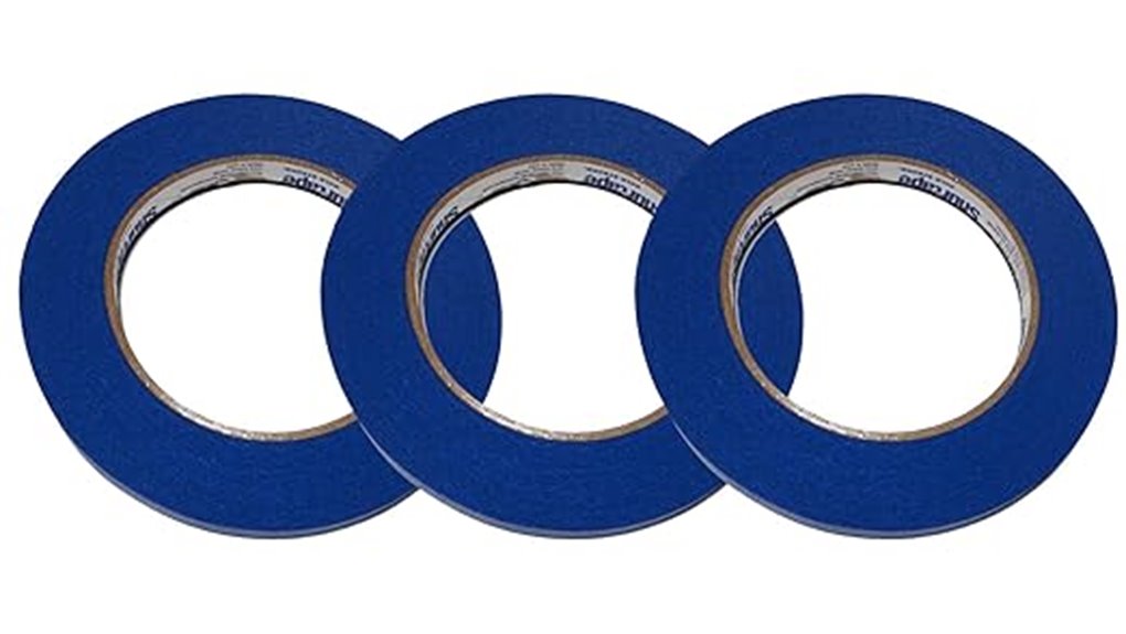 blue draping tape rolls