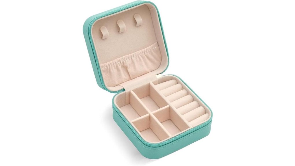 blue mini jewelry case