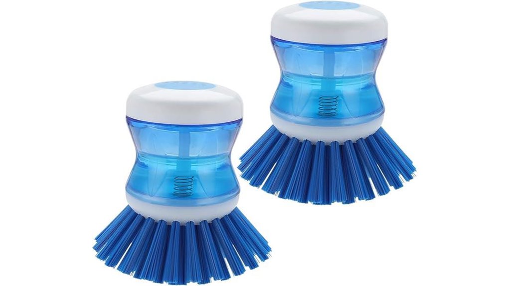 blue two pack brush dispenser