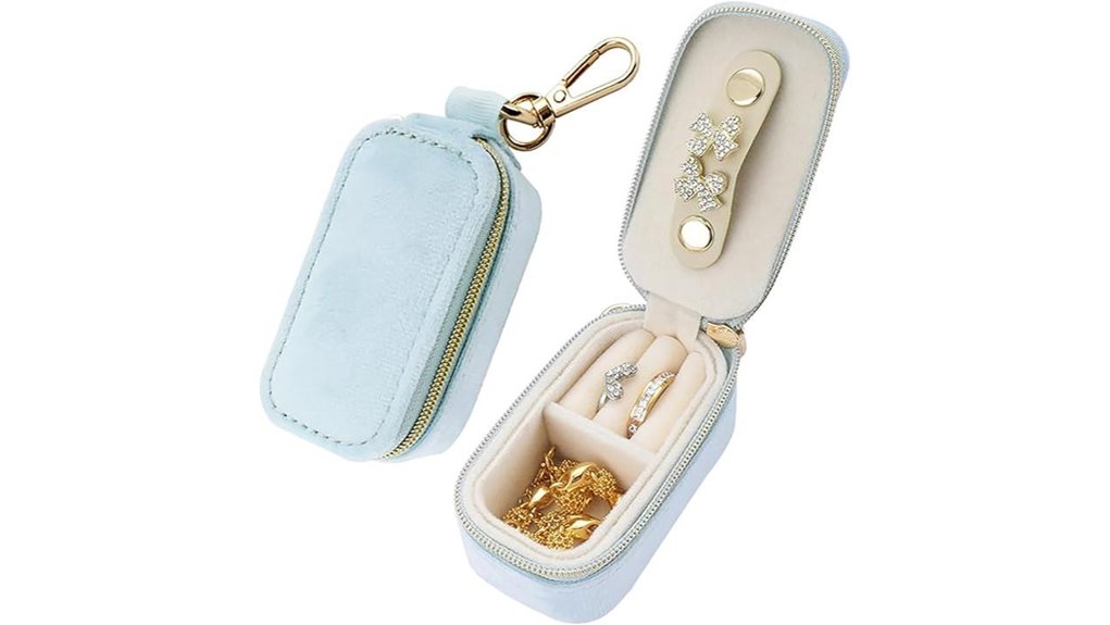 blue velvet jewelry case