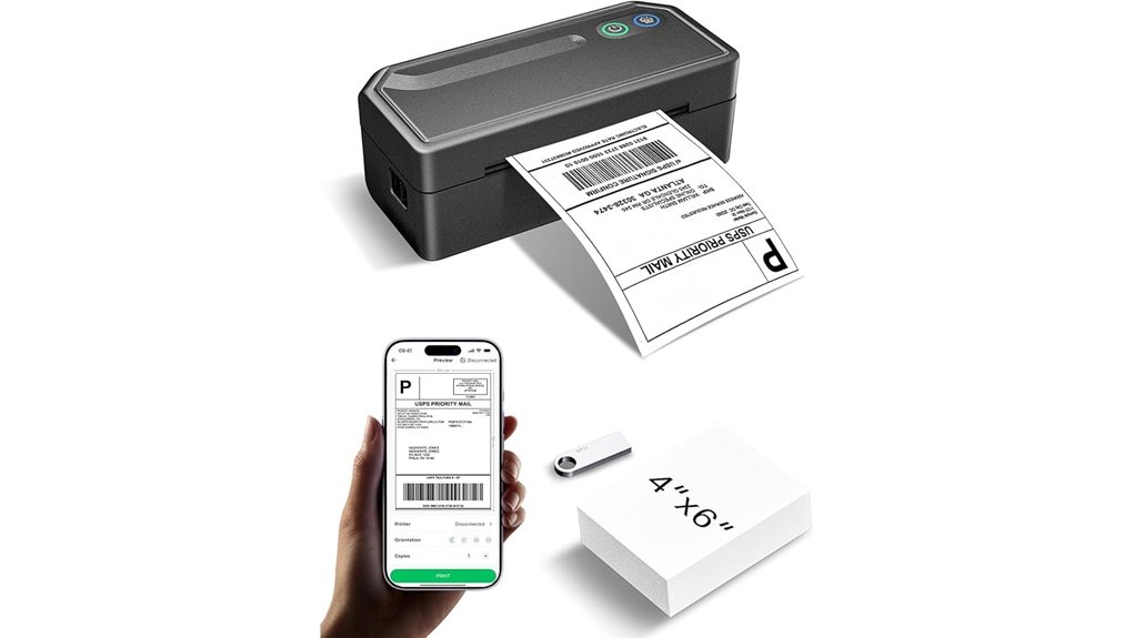 bluetooth 4x6 label printer