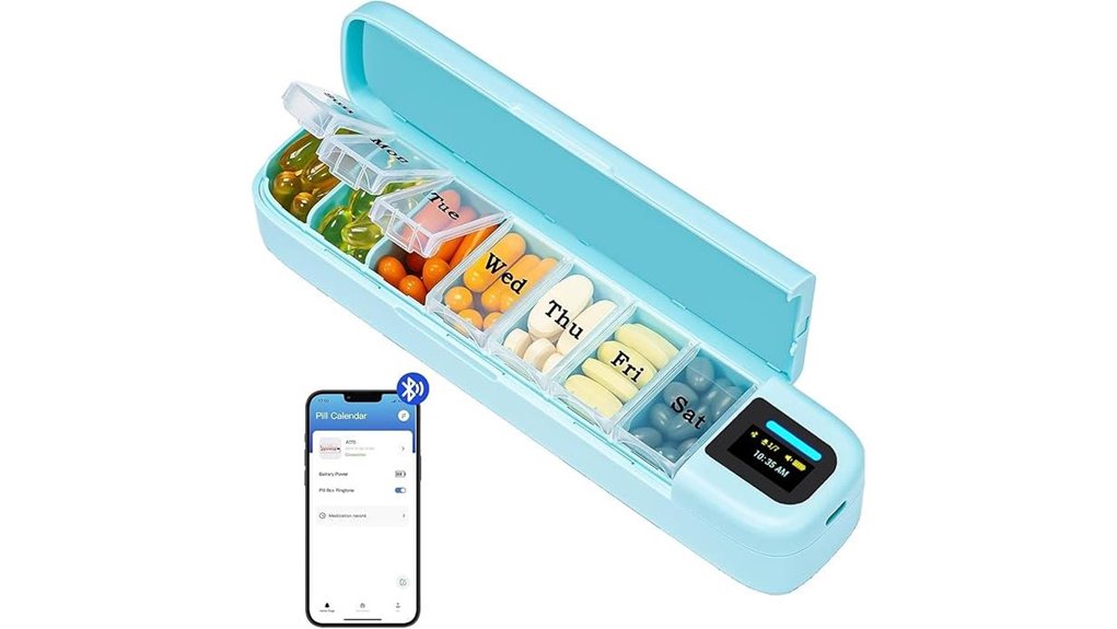 bluetooth alarm pill organizer