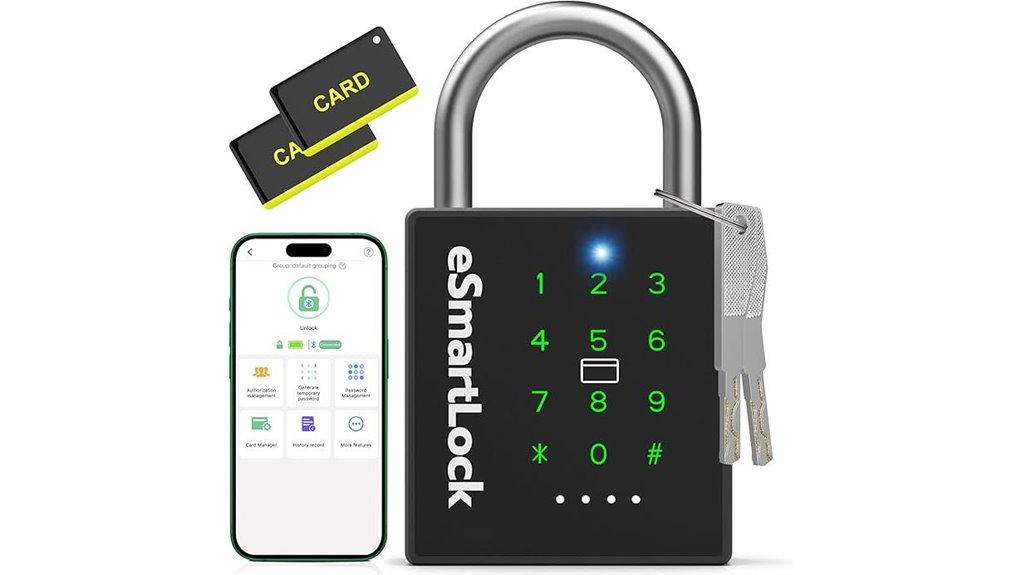 bluetooth enabled rfid smart padlock