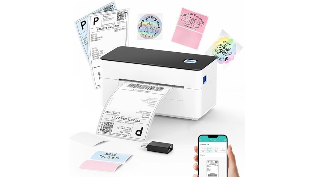 bluetooth thermal 4x6 label printer