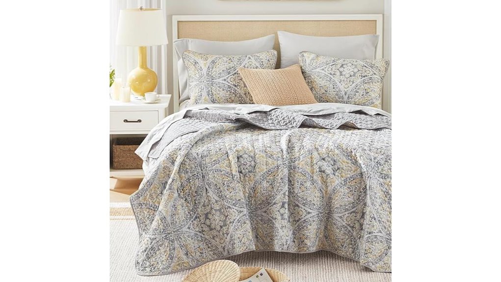 boho quilt set queen reversible