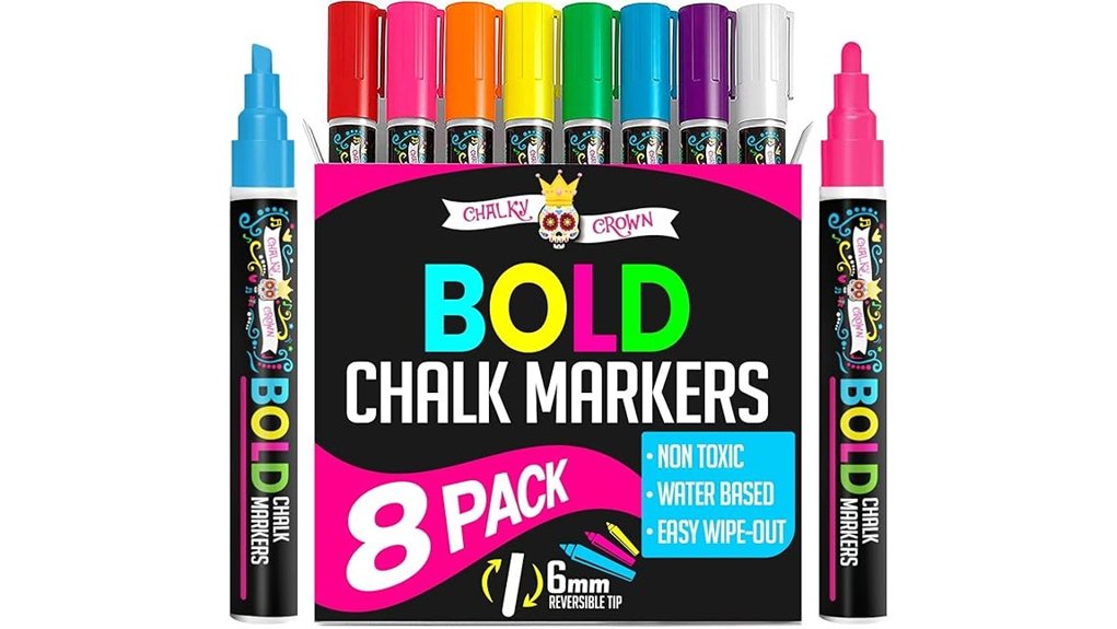 bold chalk markers reversible tip 8 pack