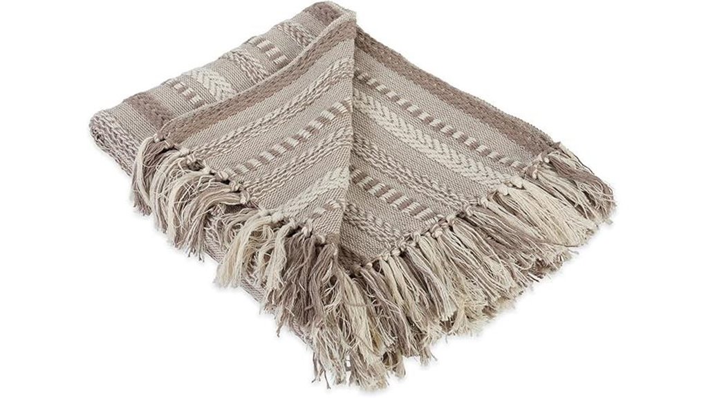 braided striped stone blanket