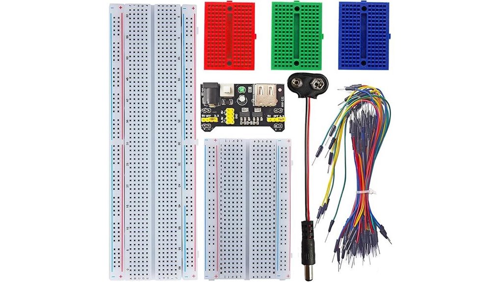 breadboards wires adapter included