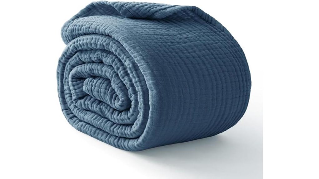 breathable cotton muslin throw