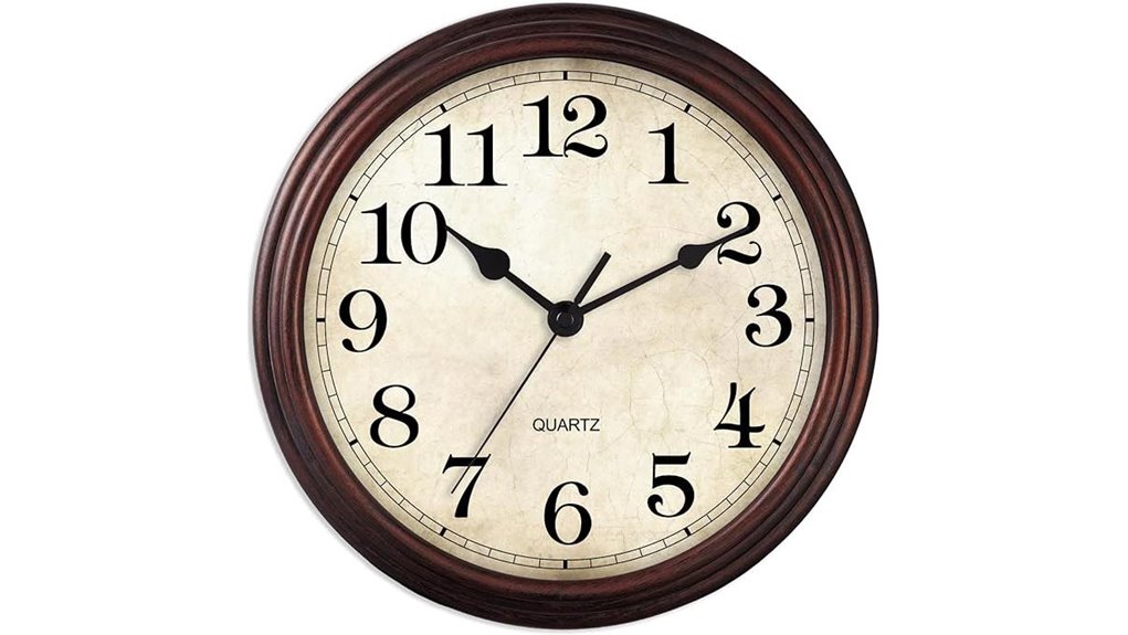 bronze silent battery clock