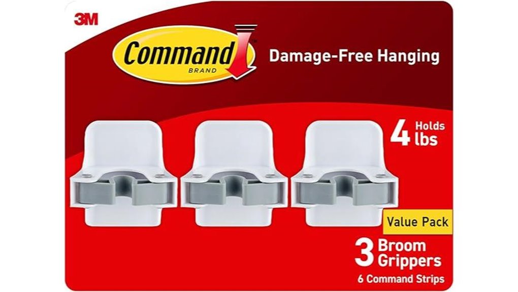 broom grippers with hangers