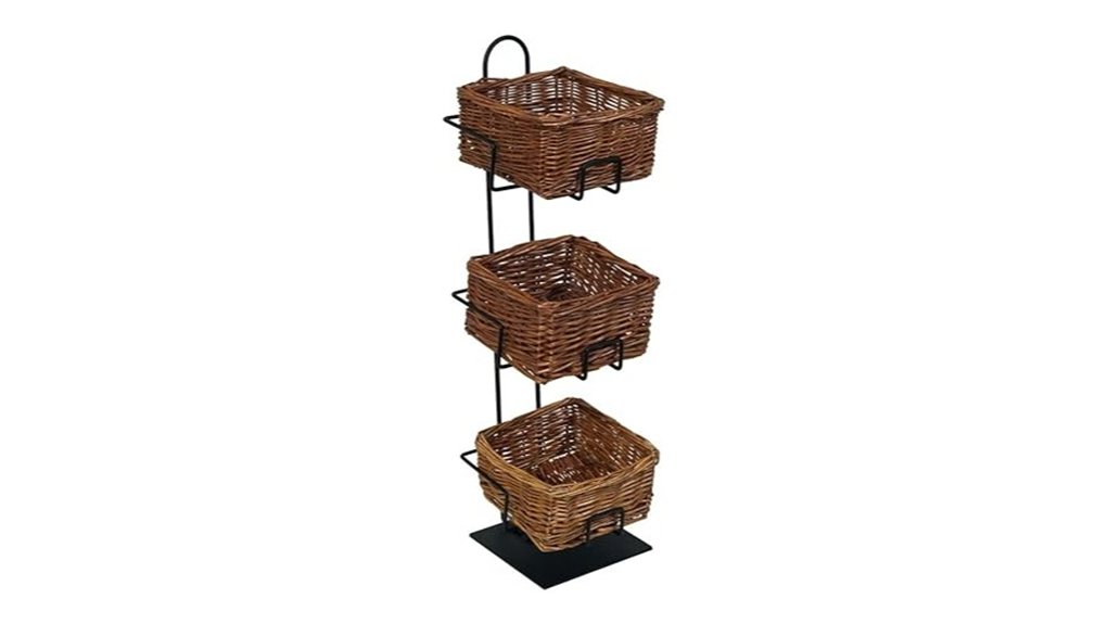brown willow 3 tier rack