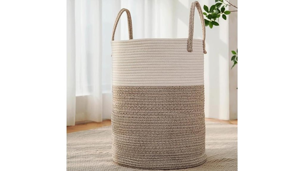brown woven 60l basket