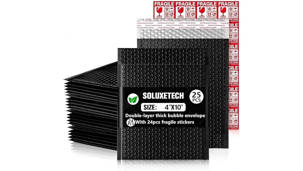 bubble mailers 4x10 25 pack