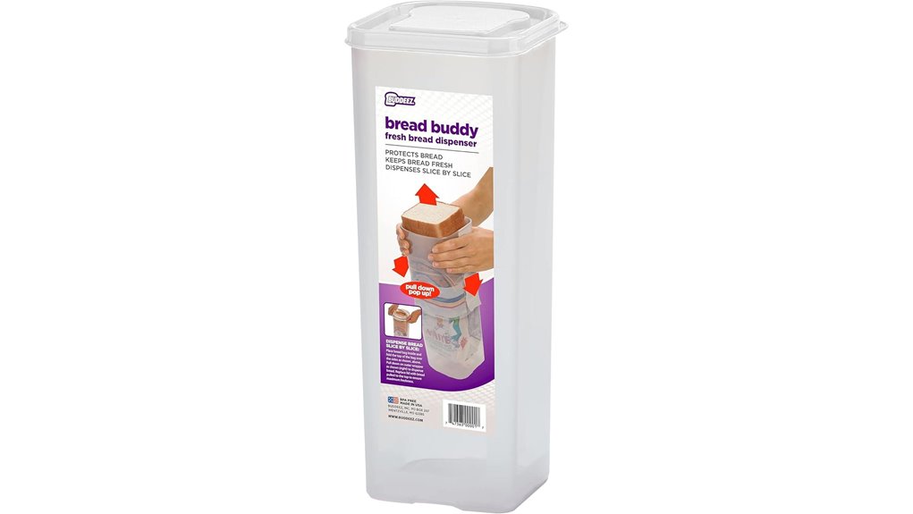 buddeez bread box 1 5 lb capacity white lid