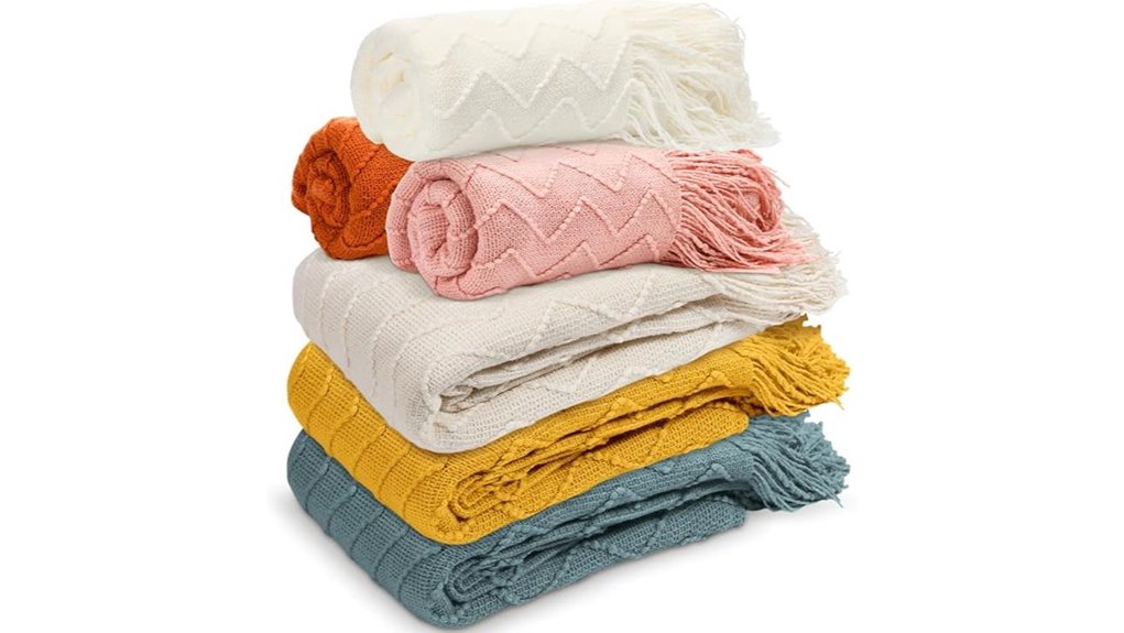 buryeah boho knitted blankets