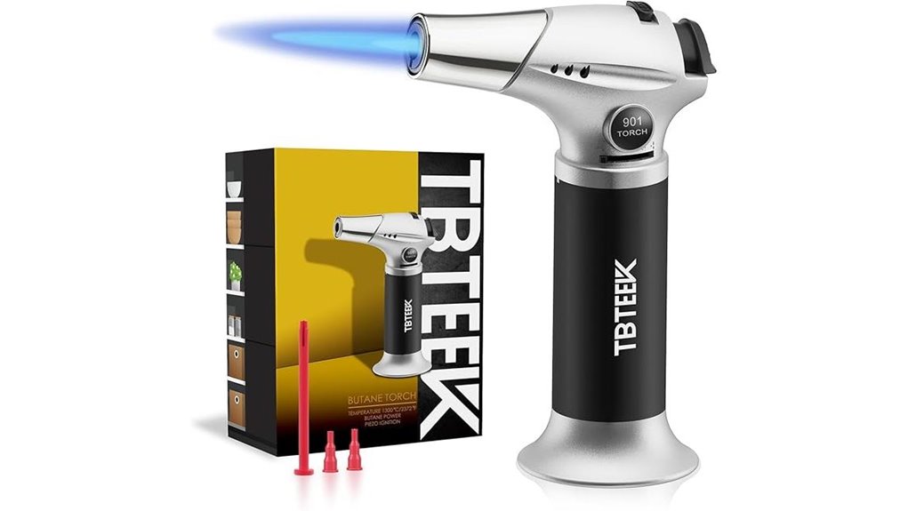 butane torch with safety lock