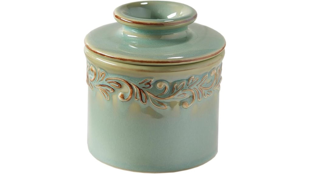 butter dish with ceramic lid