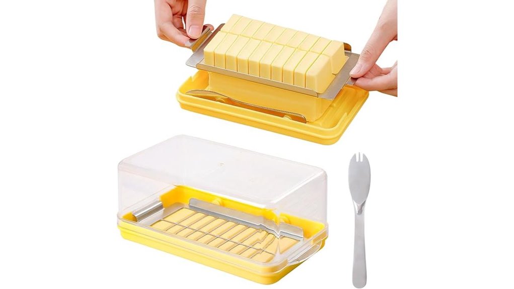 butter slicer container with steel cutter