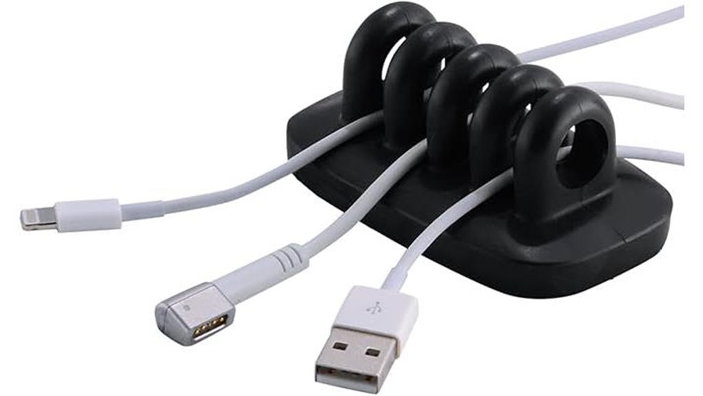 cable clip holder weighted desktop