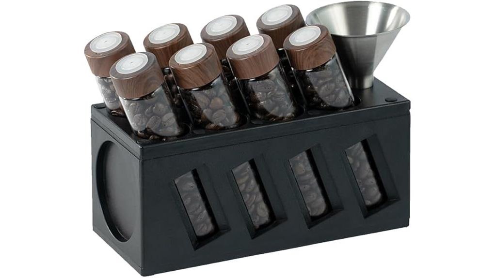 cafemasy eight glass vials