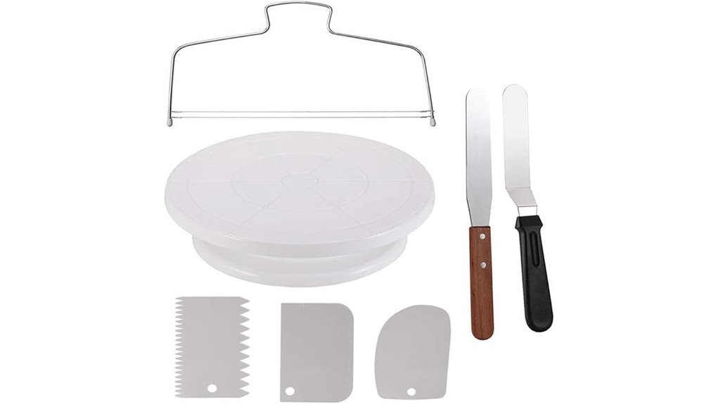 cake decorating turntable set