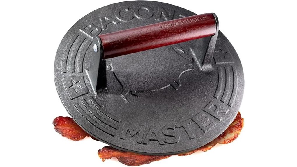 cast iron bacon press