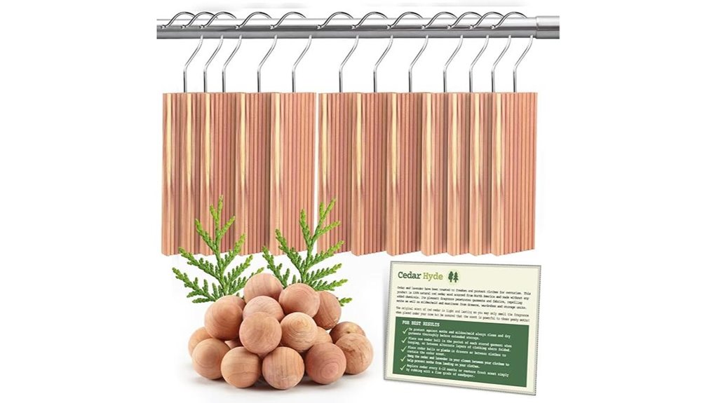 cedar blocks and hangers