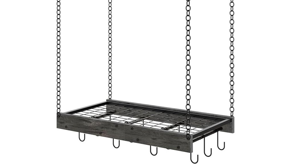 ceiling pot rack 12 hooks